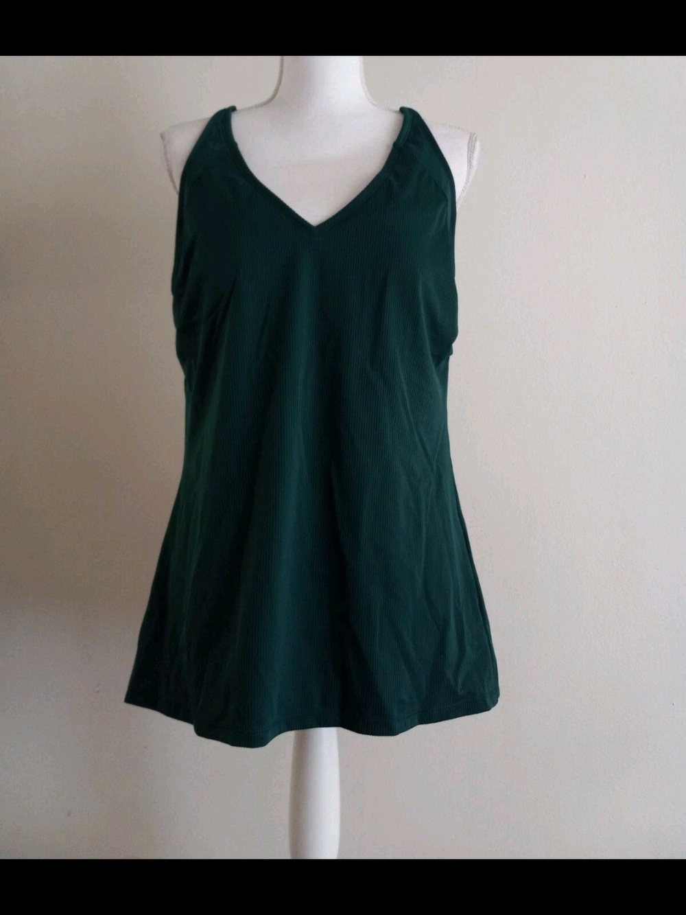 Deep Green V-Neck Women's Tank  Swim Top BAY ONE GET ONE FREE $15 - Picture 2 of 8